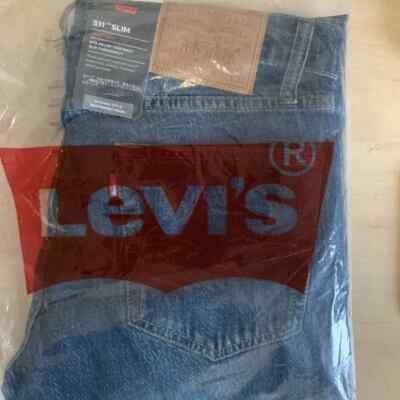 Levis 511 Slim Stretch Herren Jeans W33 L32 Mittel blue