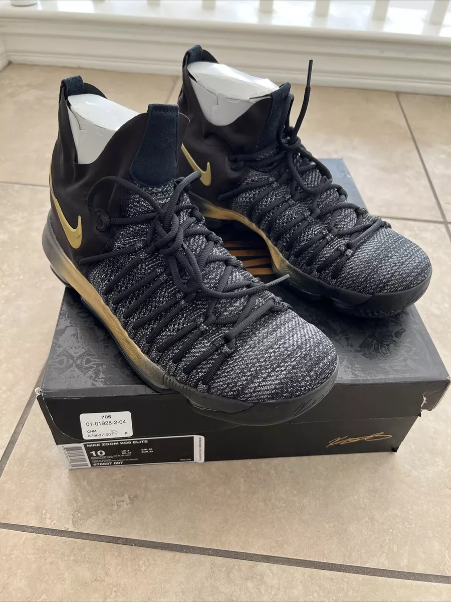 Nike Zoom KD 9 Elite Flip the Switch Men s Size 10 Black Gold