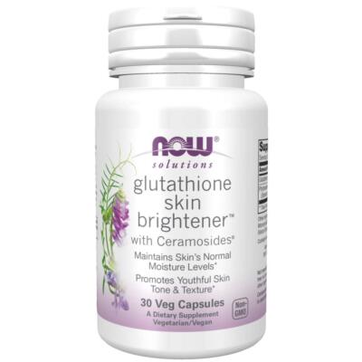 NOW Solutions Glutathione Skin Brightener Supplement 30 Count Youthful Glow