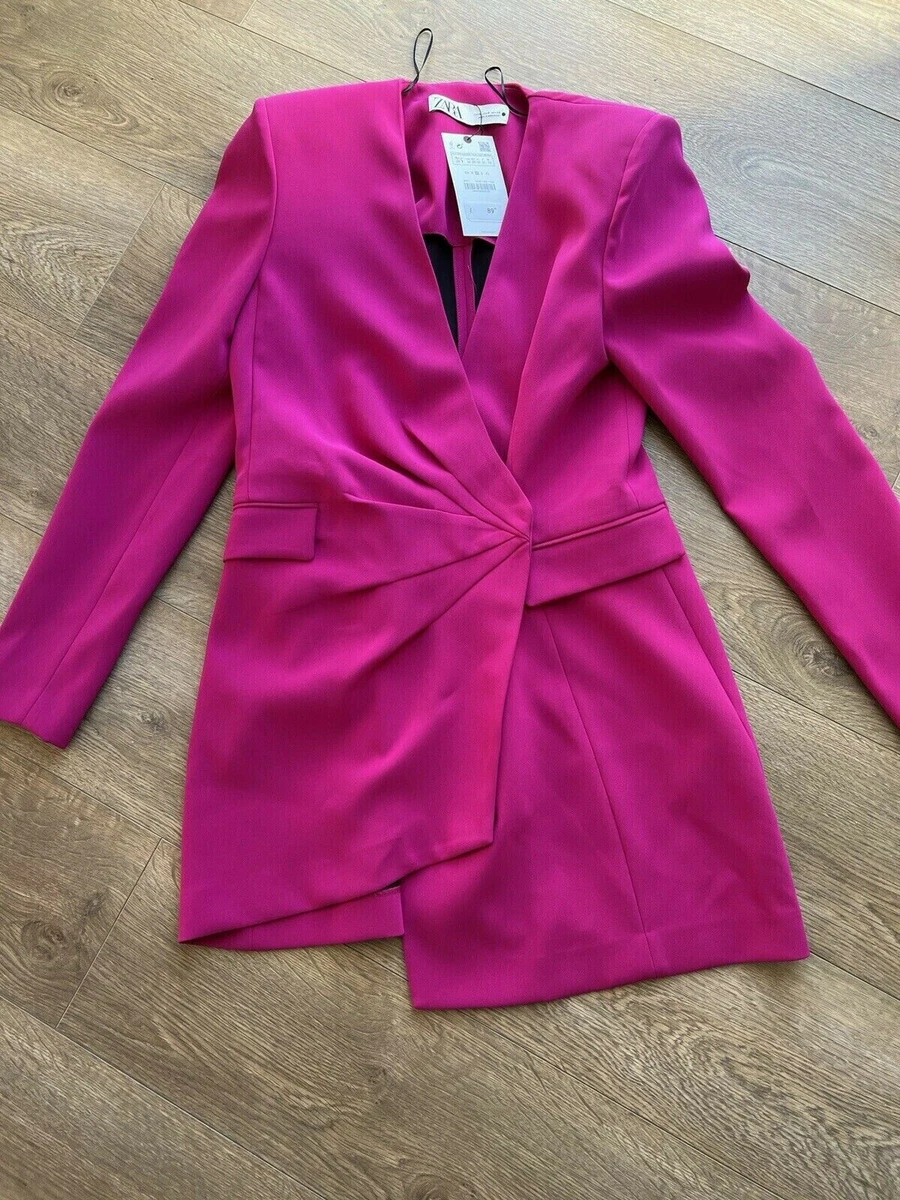 Vestido blazer fucsia zara sale