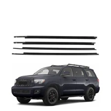 LABLT 4 PCS SET Door Belt Molding Weatherstrip For Toyota Sequoia 2008-2020