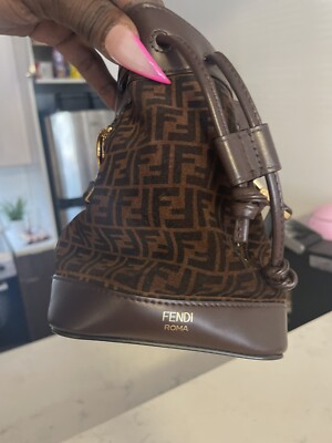 FENDI: Mon Tresor canvas bag - Black  Fendi mini bag 8BS010ANY3 online at