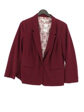 Kensie Women's Blazer L Purple Polyester With Rayon, Spandex Overcoat