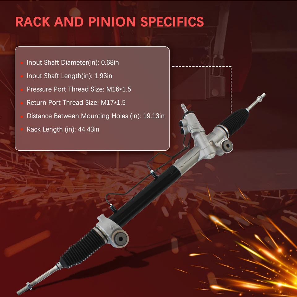 Conjunto de cremallera y piñón de dirección asistida para 07-11 Toyota Camry 07-12 Lexus ES350 Foto 3 de 4