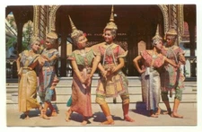 Bangkok Thailand Postcard Tepbanterng Dance Fine Arts Dancers
