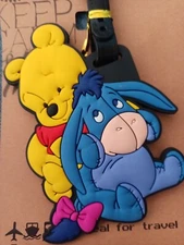 WINNIE THE POOH AND EEYORE LUGGAGE TAG / BACKPACK HANGER - NEXT DAY SHIPPING