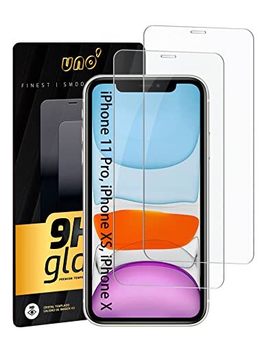 UNO' [2 Pezzi] Pellicola Protettiva Schermo Per iPhone 11 Pro, iPhone XS, (I4D)