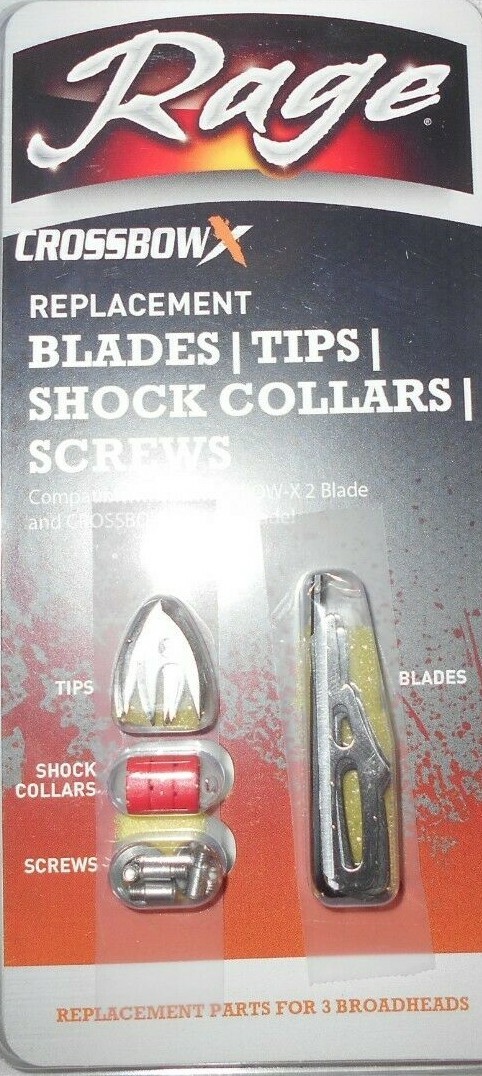 @NEW@ Rage Crossbow X 100 Replacement Blades for Expandable Broadheads! R61005