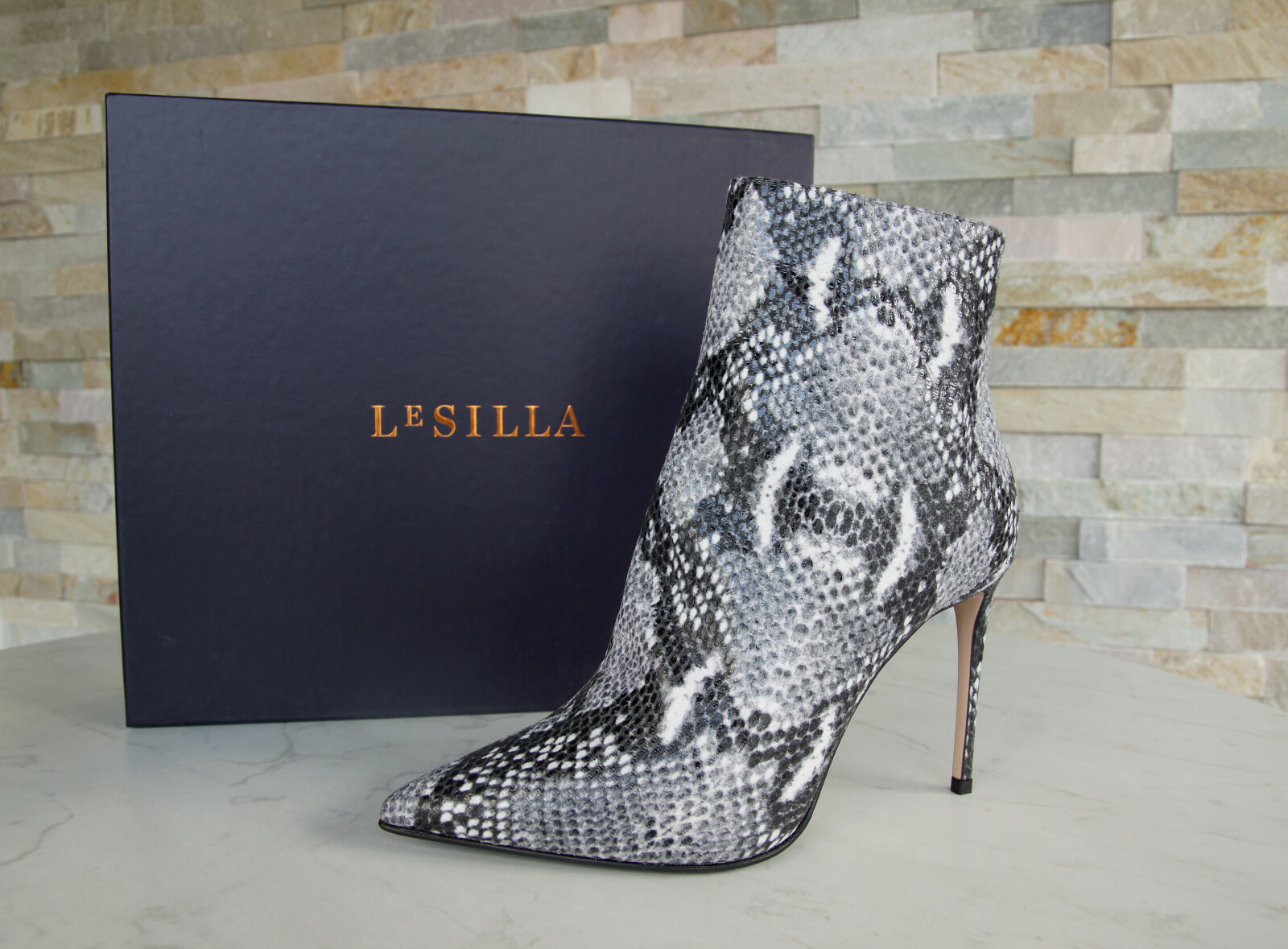 Le Silla 40 Botines Tacones Zapatos De Serpiente NUEVO Antiguo Precio 665 €