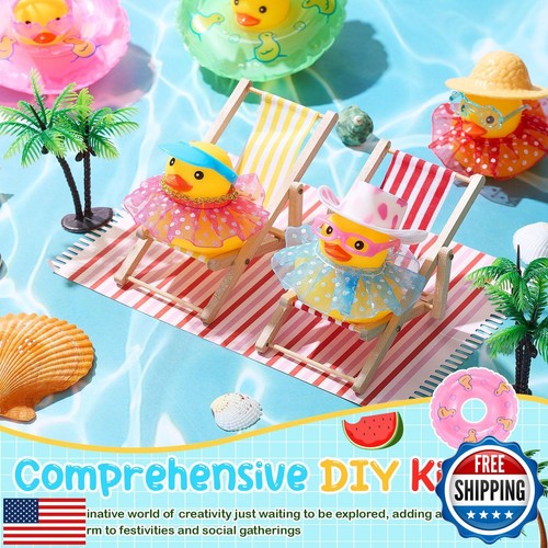 Poen 100 Pieces Rubber Duck Accessories Decorations for Cowgirl Hats Glasses - Picture 2 of 5