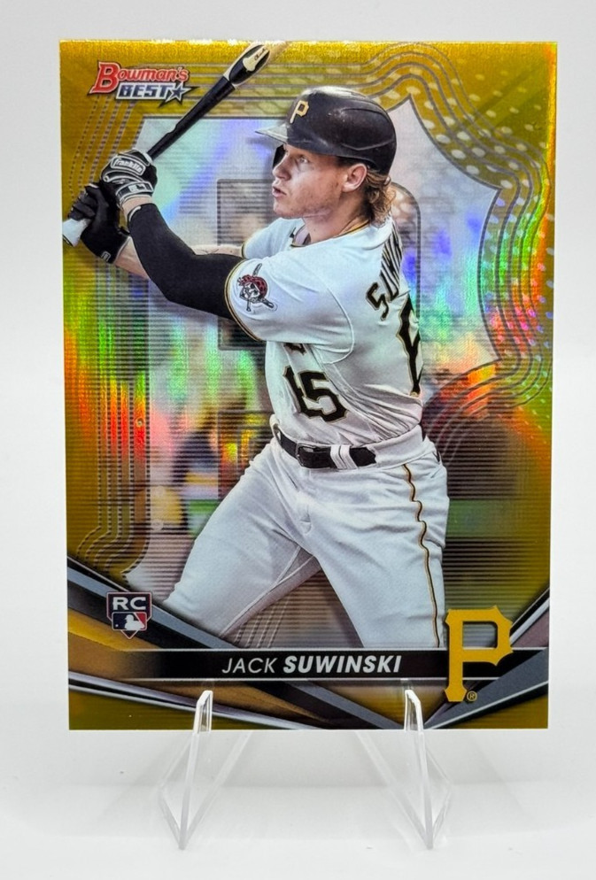 2022 Bowman's Best - Jack Suwinski - Gold Refractor (RC) /50 - Pirates