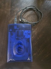 IOMEGA ZIP 100 USB POWERED EXTERNAL DRIVE MODEL Z100USBS 100MB BLUE w/ USB CABLE