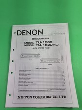 Original Denon AM-FM Stereo Tuner Model TU-1500RD Service Manual w/ Schematics..