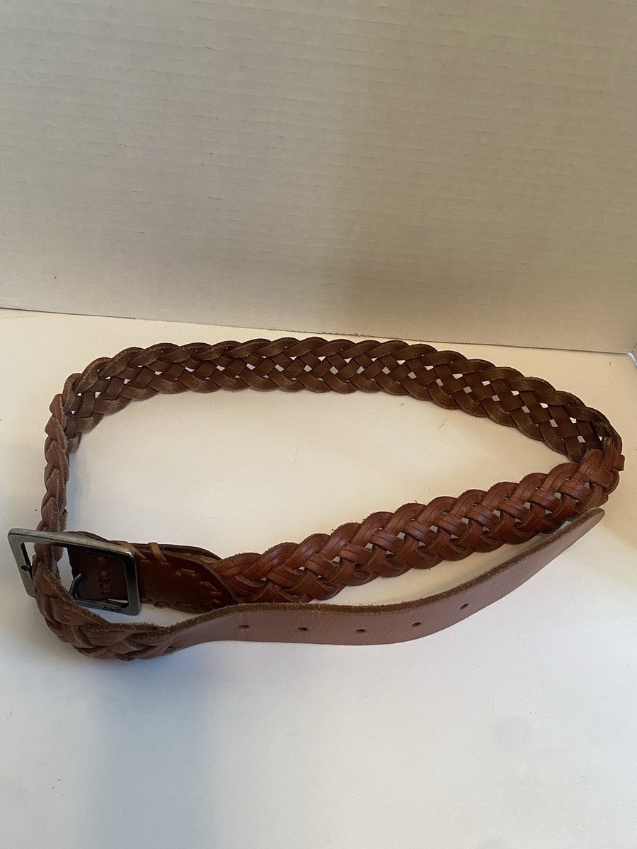 Abercrombie & Fitch Brown Leather Braided Belt RN75654  display picture 1