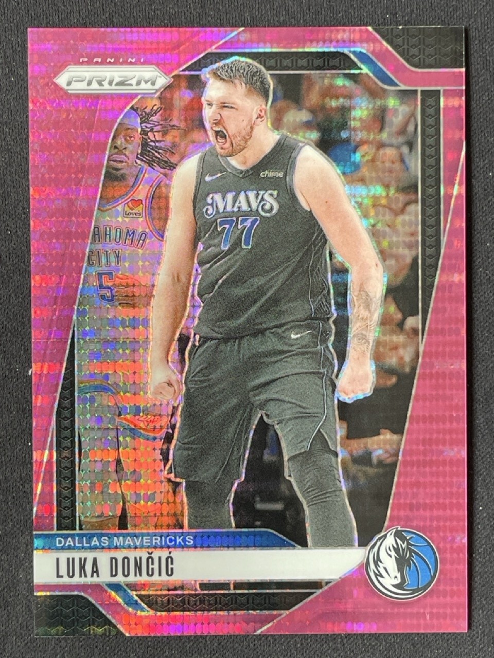 Luka Doncic 2024-25 Panini Prizm Pink Pulsar Base /42 #89