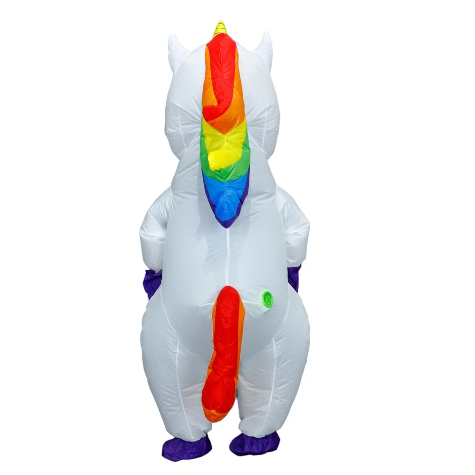 7ft Unicorn Inflatable Costume Full Body Blow Up Xmas Cosplay Party Jumpsuit - Image 4 of 4