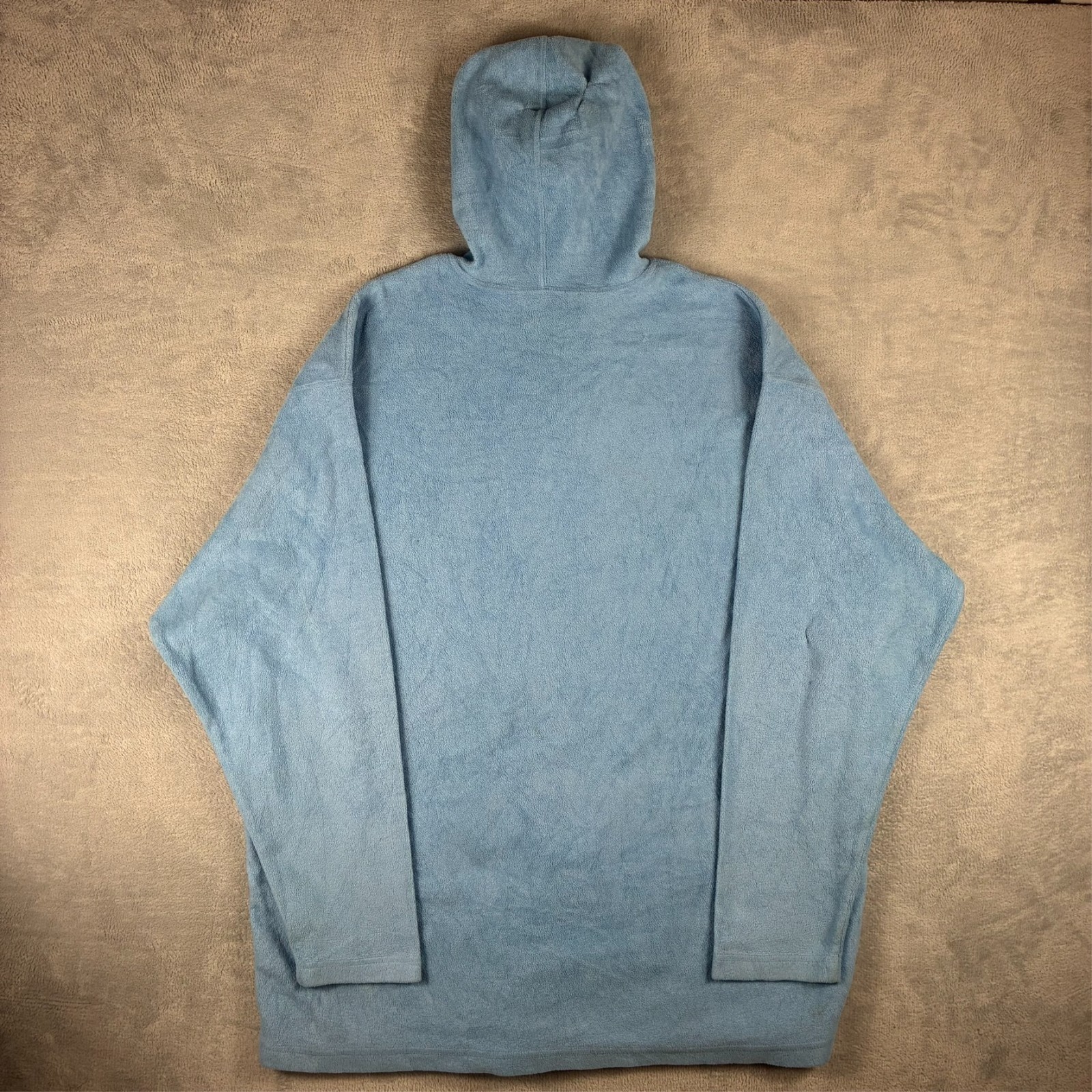Vintage Nike 2000's Y2K Blue Spellout Swoosh Fleece Size 3XL Pullover Hoodie image 8