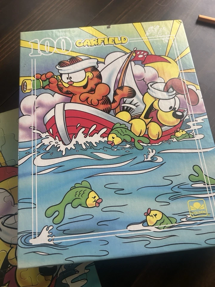 Garfield Odie Little Golden Puzzle 100 Piece Boat Sailing Ocean Complete - Image 2 of 4