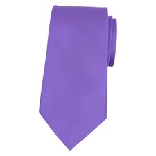 MICHAEL KORS Mens Necktie Tie Lilac Purple Solid Silk Blend 3.15 Classic Dress
