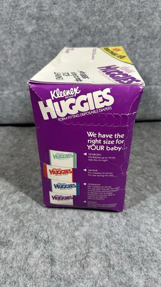 Vintage 1978 Huggies Toddler to 23 Lbs Plastic Diaper ReFastenable Sealed - Image 2 of 4