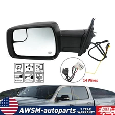 Driver Side Mirror for 2019-2023 RAM 1500 with Signal Lamp Heated Power Fold LH