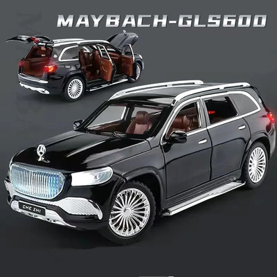 1:24 MERCEDES GLS600 Maybach Alloy Diecast Luxury Car Model Sound/Light Toy Gift