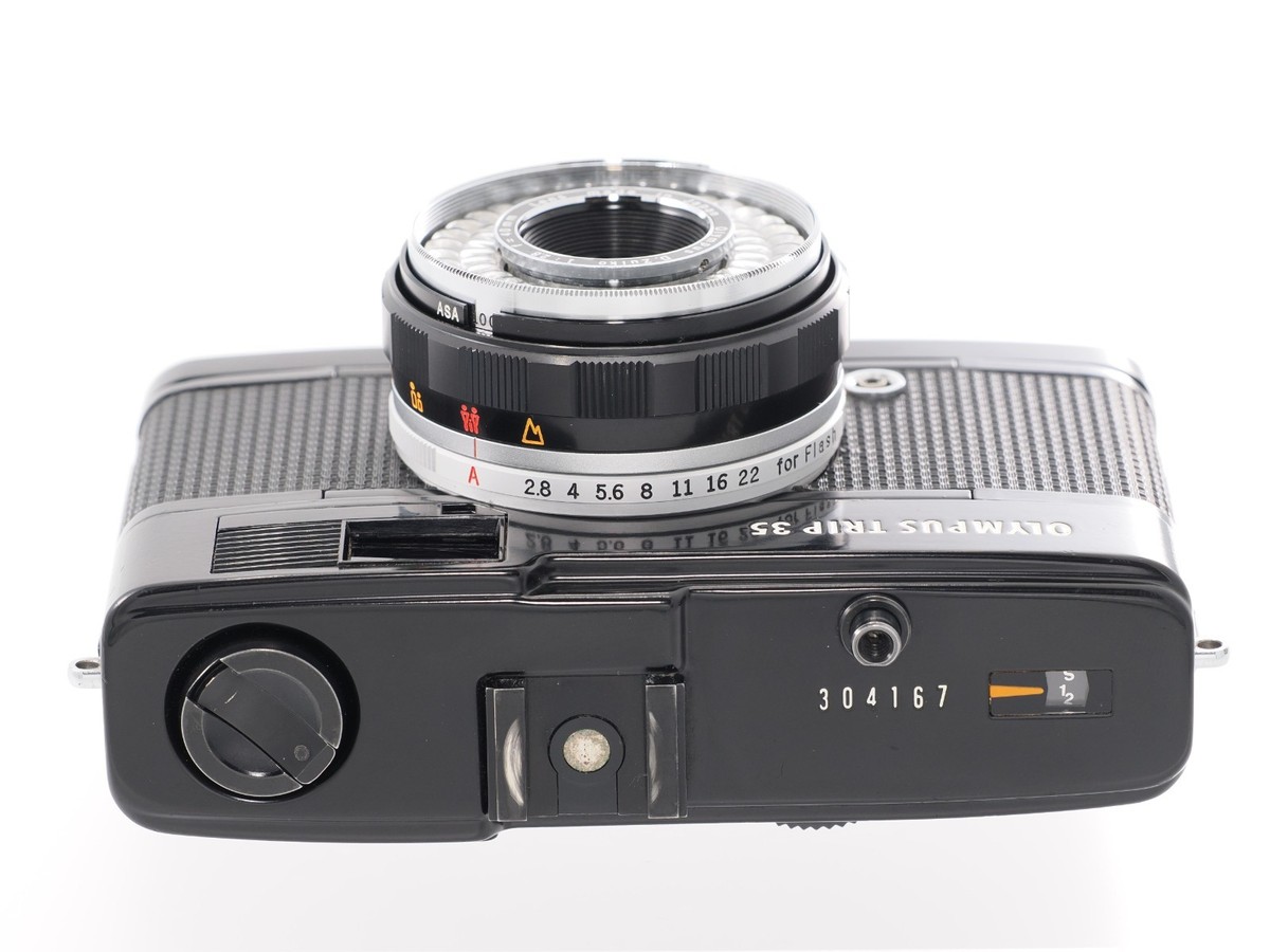 EXC+, CLA'd, WARRANTY] Rare Black Olympus Trip 35 Film Camera