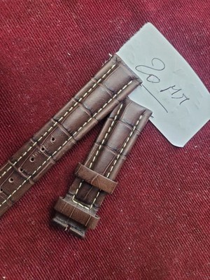 Jacques Lemans THICK Leather Watch Strap 20 MM, BROWN ANTI-ALLERGIC stitched