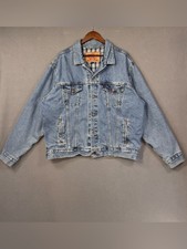 Levi  s Vintage RARE Flannel Lined 1989 Denim Trucker Jacket, L Made In USA 80  s