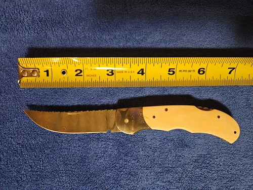 BRAND NEW KEN STEIGERWALT CUSTOM HANDMADE FOLDING LOCKBLADE KNIFE DAMASCUS