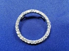 GRANDMA GRABE'S BEAUTIFUL VINTAGE 925 STERLING SILVER CZ RING 2.6G PENDANT