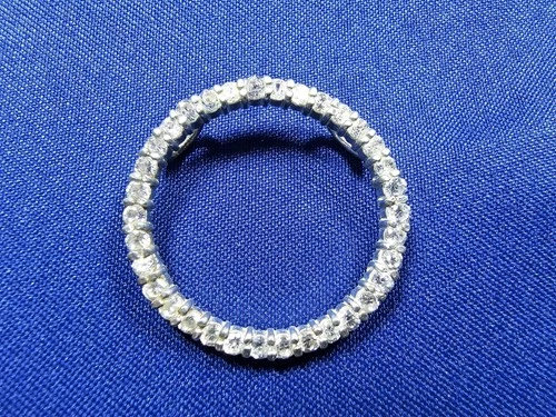 GRANDMA GRABE'S BEAUTIFUL VINTAGE 925 STERLING SILVER CZ RING 2.6G PENDANT