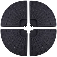 Goplus 4 Plate Patio Offset Umbrella Base Stand Weights Sand/Water Filled Base