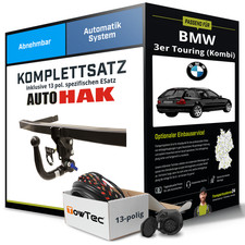 Für BMW 3er Touring Typ E46 Anhängerkupplung abnehmbar +eSatz 13pol 99- NEU