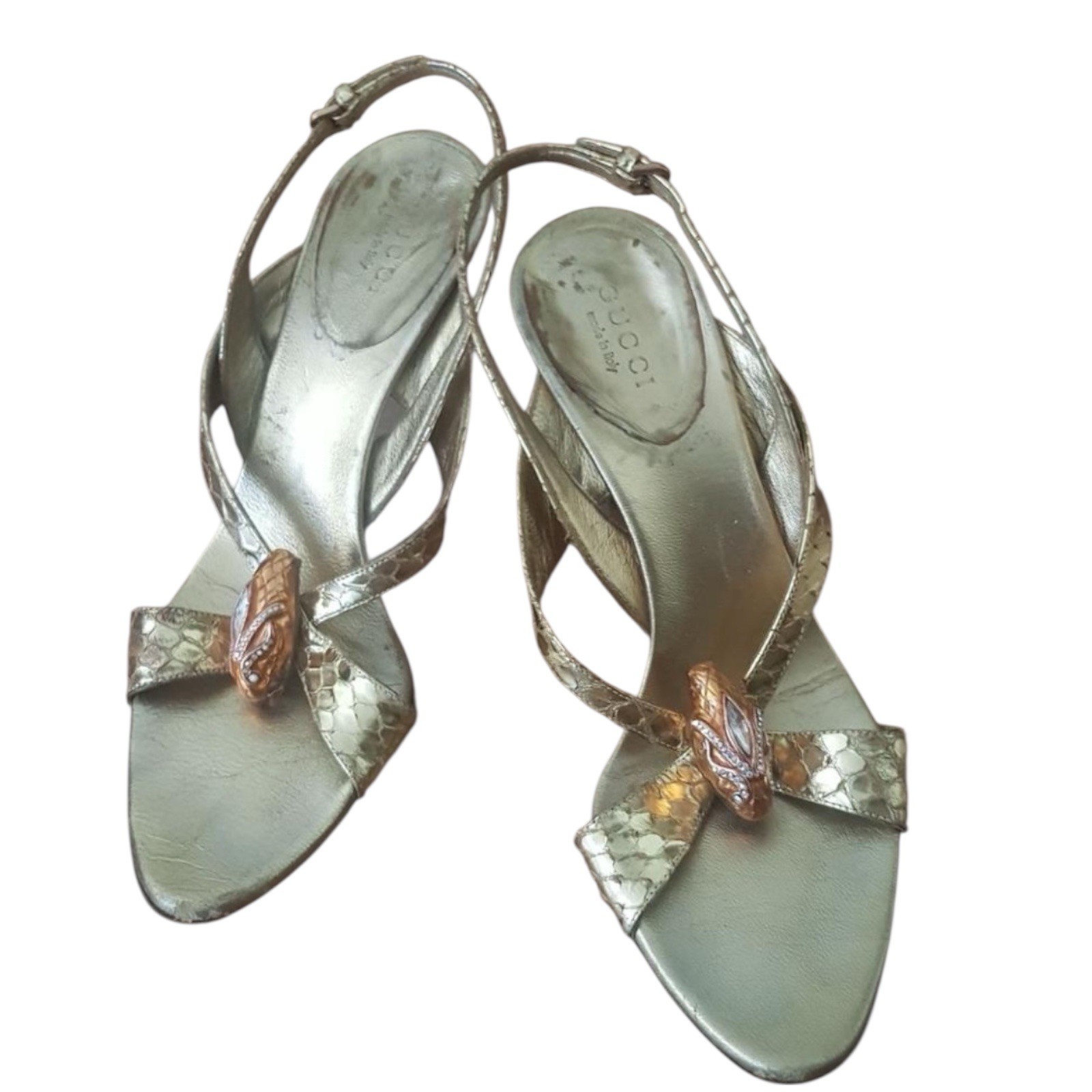 GUCCI X Tom Ford Gold Python Leather Snakehead Cr… - image 1