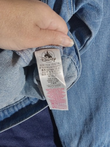 Disney Mädchen Jeansjacke Prinzessin Applikation Schloss Flunder Regenbogen 7-8 Stickerei - Bild 24 von 24