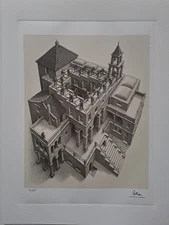 M. C. Escher Signed - Ascending and Descending - Collectable Lithograph