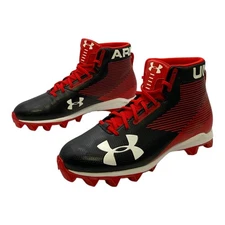 Under Armour Hammer Mid RM Football Cleat Black/Red US Men's 12