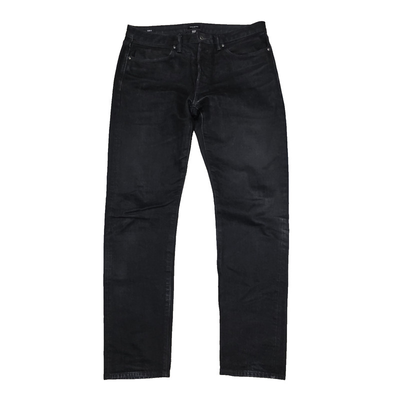 Todd Snyder Selvedge Jeans Men 33x32 Cotton Japanese Denim Button Fly Black Slim