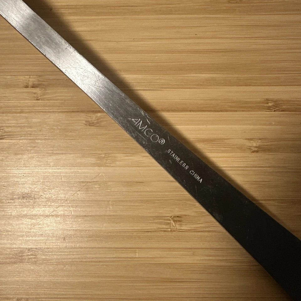 Espátula ranurada a prueba de óxido Amco 18/8 acero inoxidable 842 vintage Corea 14 pulgadas Foto 2 de 3