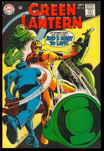 Green Lantern #62 High Grade Silver Age Superhero Vintage DC Comic 1968 VF-