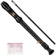 Eastrock Soprano Recorder, Recorder Instrument German Style C Key 3 Piece ABS...