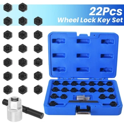 VICHIRSKIT 22Pcs Locking Key Universal for BMW Anti-Theft Wheel Rim Lug Nut Master Removal
