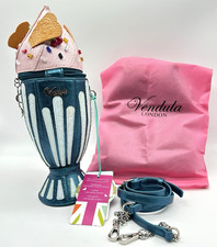 Vendula London Ice Cream Sundae Shaped Crossbody Handbag Vegan Leather Strap NWT