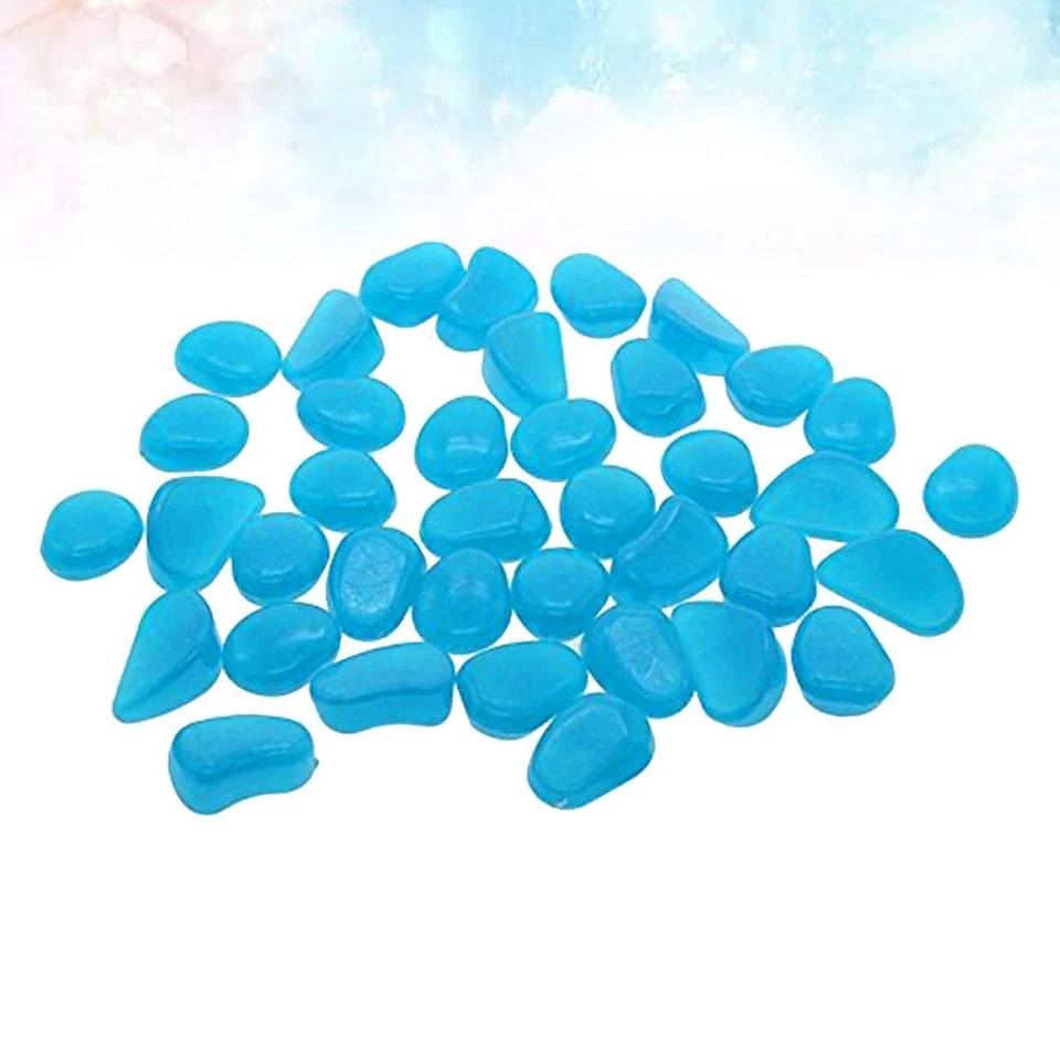  100 Piezas Guijarros Luminosos Iluminar Piedras Acuario Brillante Luminiscente Foto 4 de 4