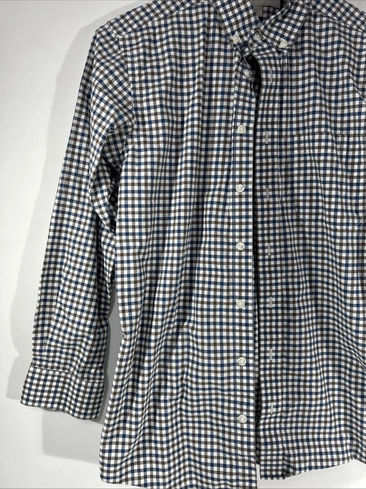 Camisa Nordstrom Talla: 14 Cuello Abotonado Niño JUVENTUD Cuadros Foto 3 de 4