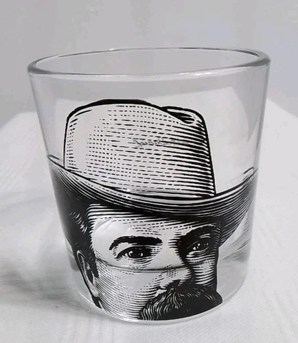 Jack Daniels Face Portrait Whiskey Old No. 7 3.25" Rocks Tumbler Drinking Glass