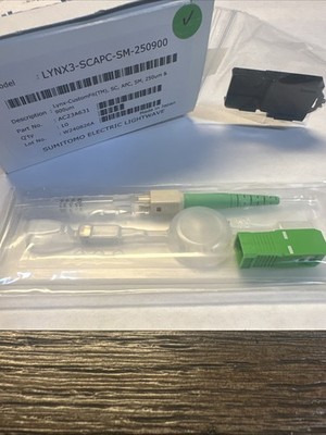 LYNX3-SCAPC-SM-250/900  (1 box of 10) Sumitomo Splice On Fiber Conectors