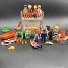 PLAYMOBIL LOT (15) FIGURES MIX VTG Construction Cargo Ship Airline Medical