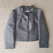PRADA Cropped Jacket Blazer Silk Blend Size M Made in Italy excellent condition